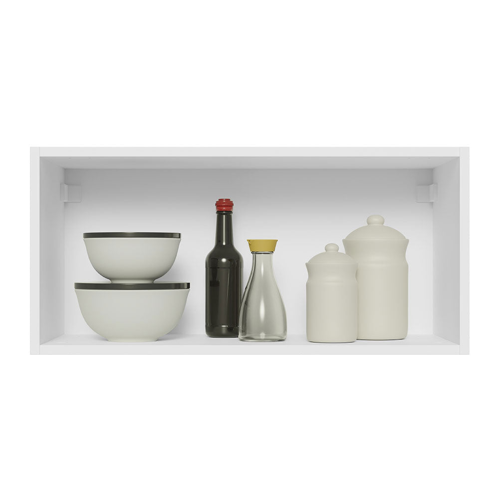 Alacena Madesa Glamy 70 cm 1 Puerta Basculante Blanco/Marrón