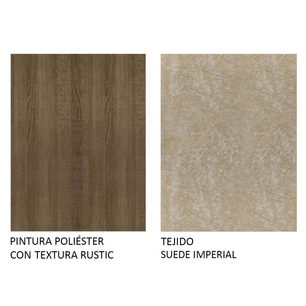 Juego de Comedor Madesa Manu Mesa con Tablero de Madera con 2 Sillas Marrón/Imperial