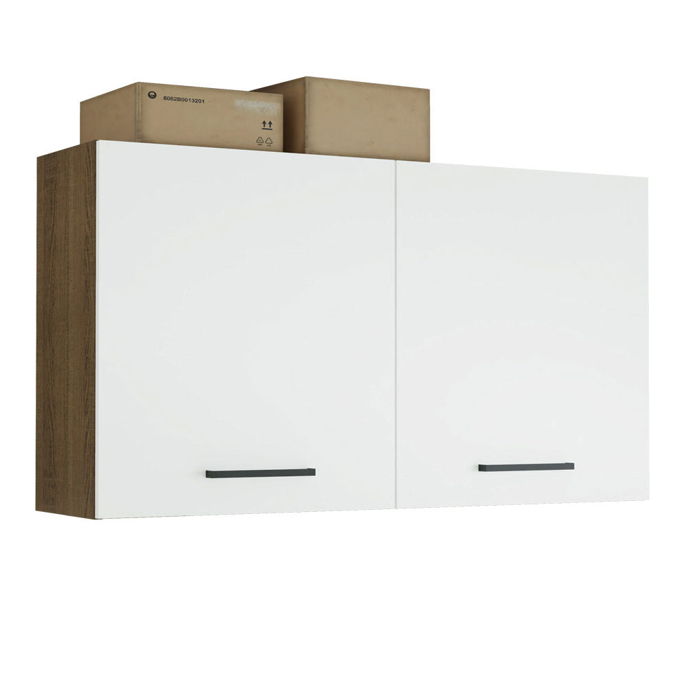 Gabinete Superior Multiuso Garaje 120cm Marrón/Blanco