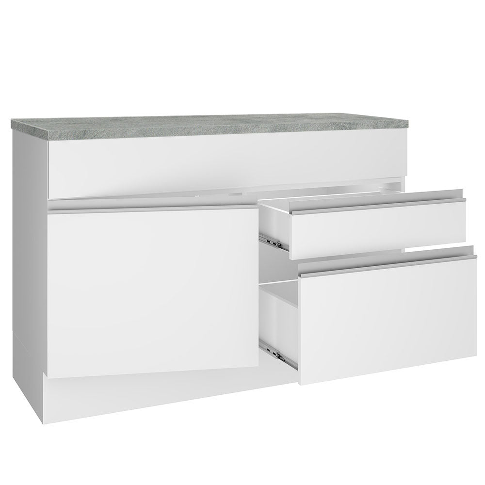 Mueble de Cocina Glamy 120 cm - Mostrador para Lavadero con Encimera