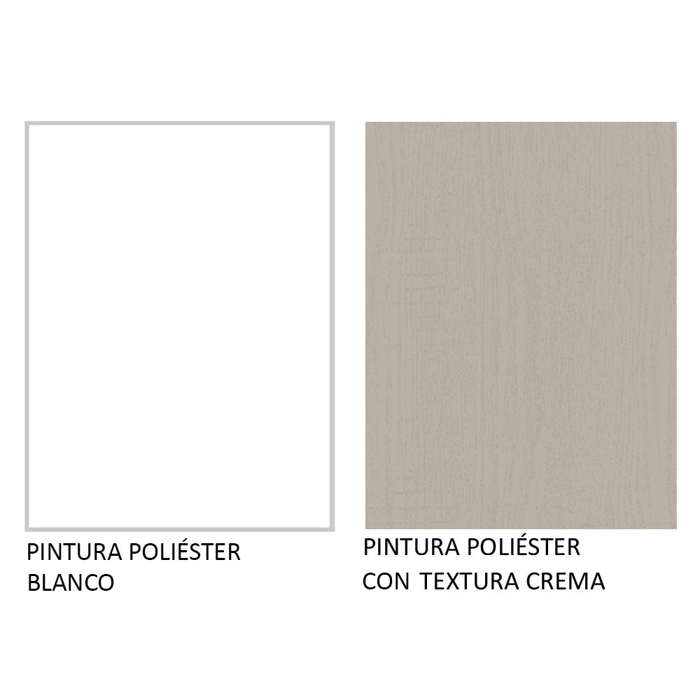 Mueble Integral Multiuso Garaje 80cm Blanco/Crema