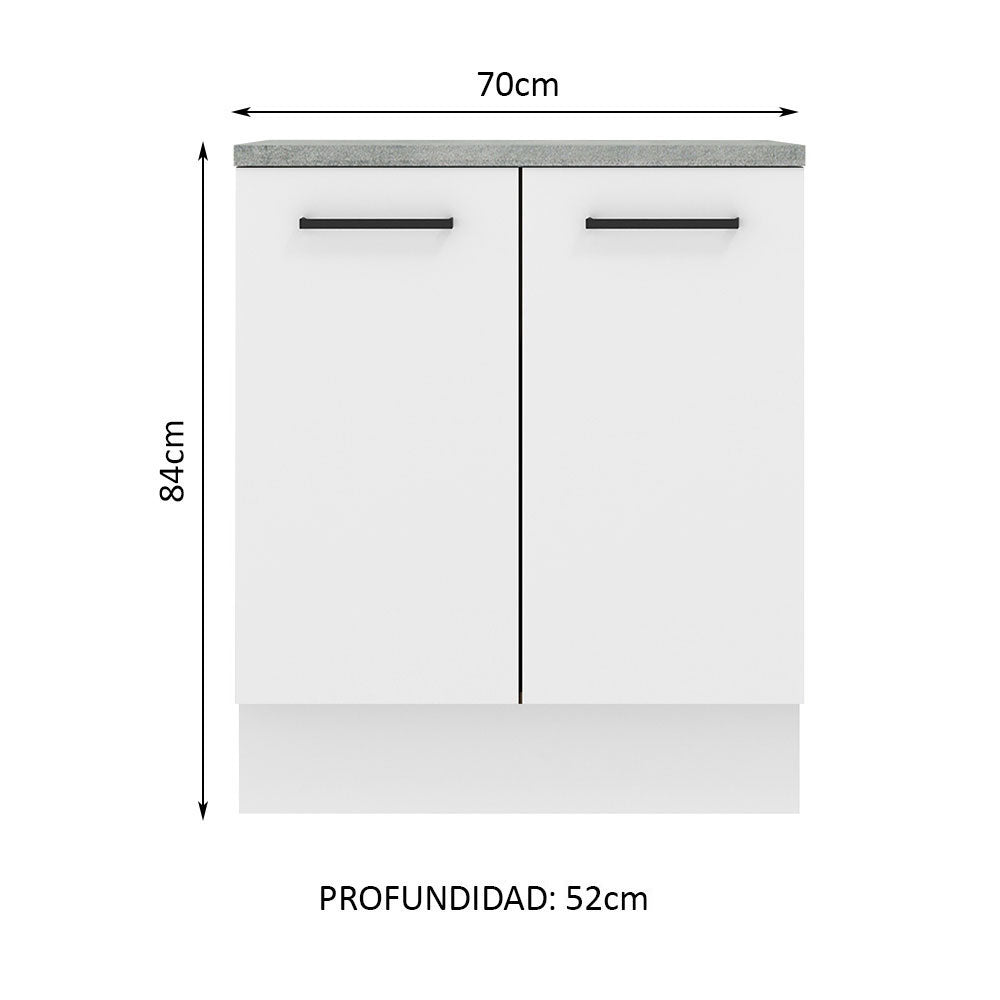 Mueble de Cocina 70 cm 2 Puertas Blanco Agata Madesa