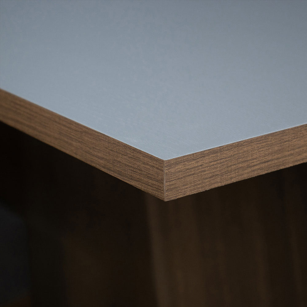 Juego de Comedor Mesa Tablero de Madera 4 Sillas Marrón/Gris/Sintético Beige Samara Madesa