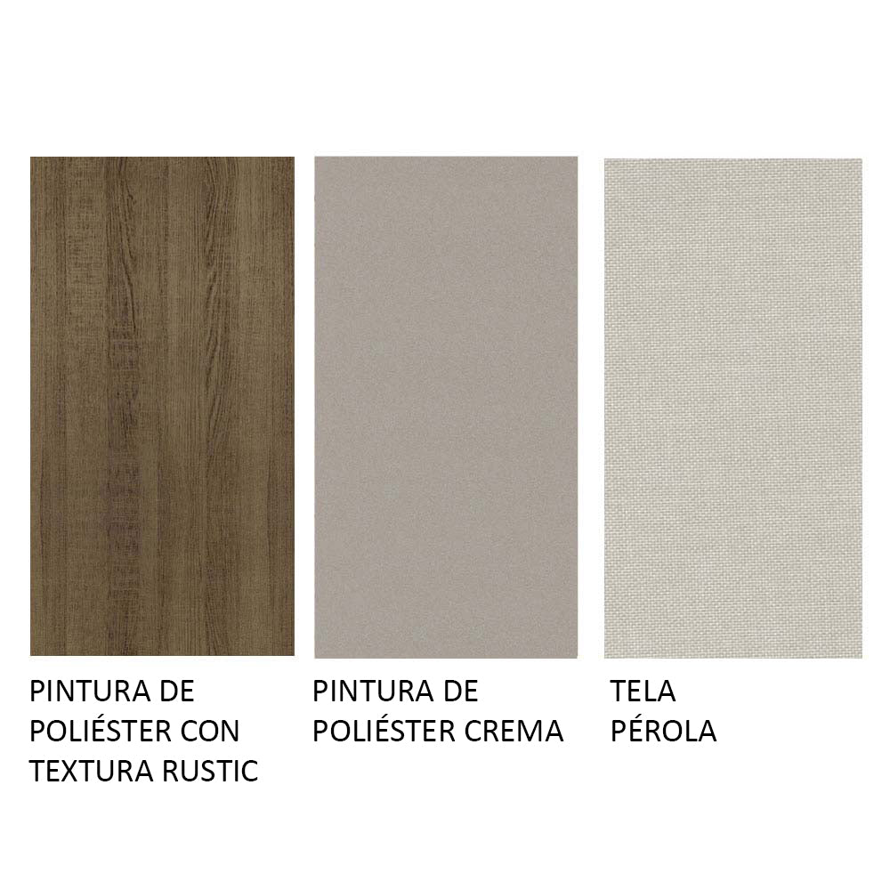 Juego de 4 Sillas 4280 Madesa Marrón/Crema/Beige