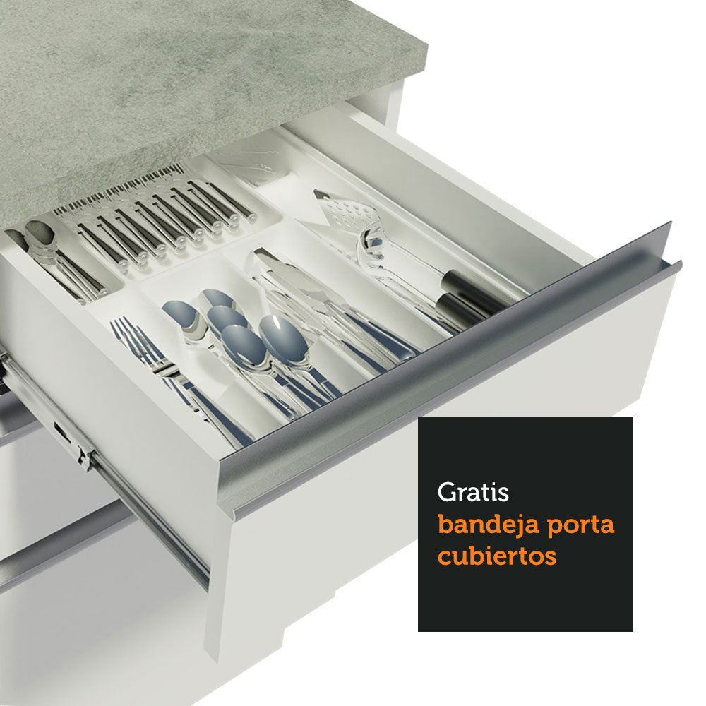 Cocina Integral 270cm Blanco Glamy Madesa 02
