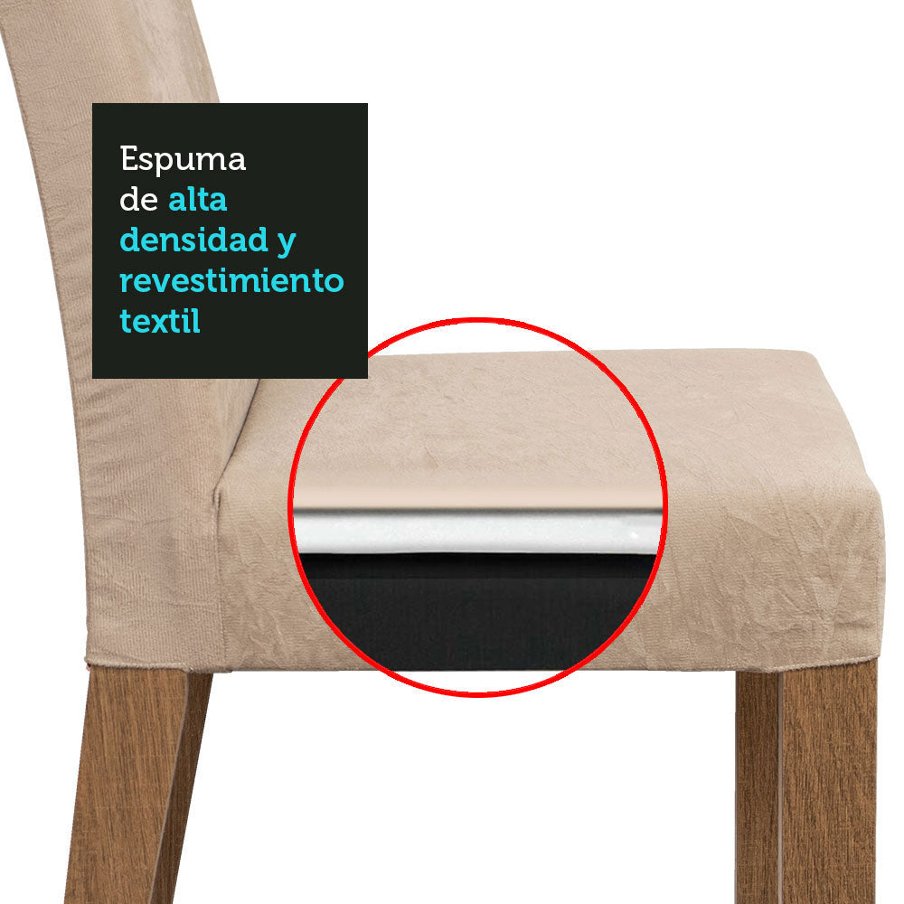 Juego de Comedor Mesa Tablero de Madera 6 Sillas Marrón/Imperial Renata Madesa