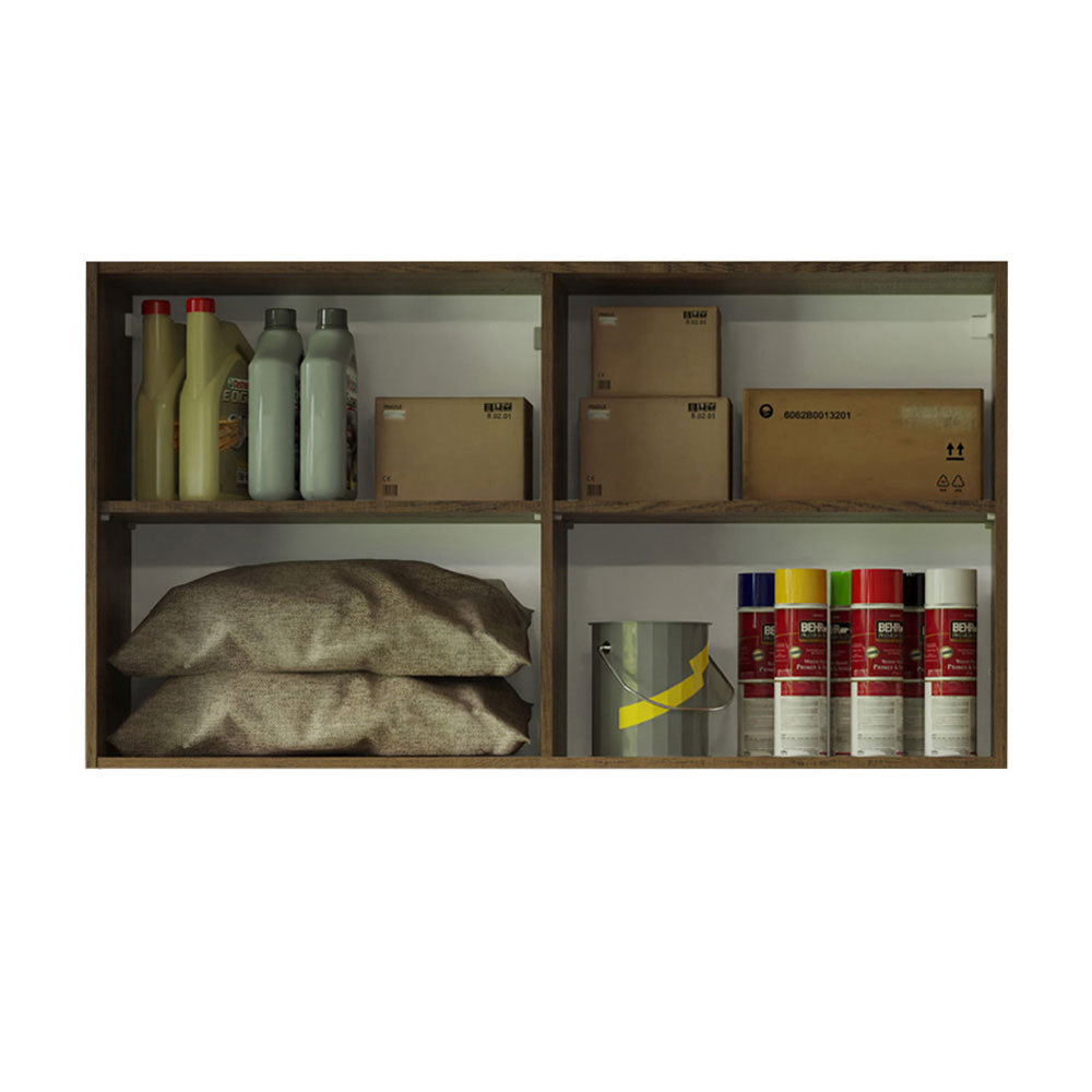 Gabinete Superior Multiuso Garaje 120cm Marrón/Blanco