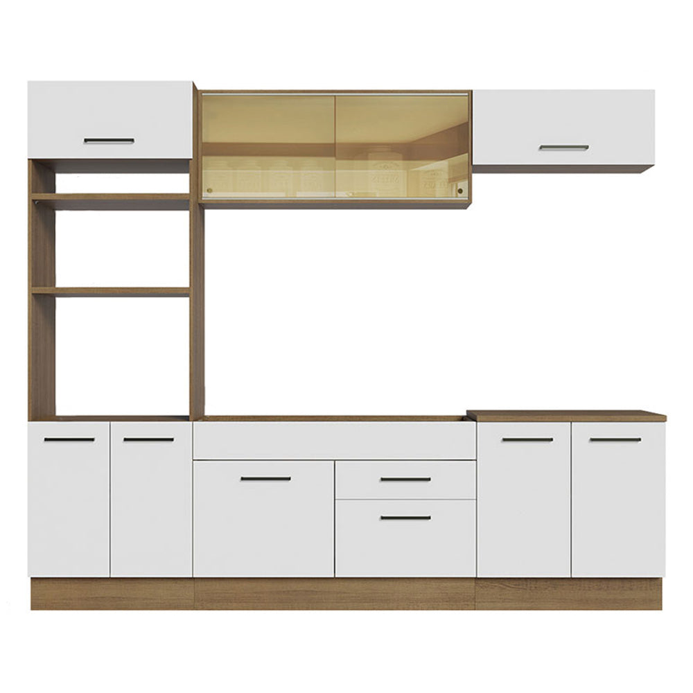 Cocina Integral 270cm Marrón/Blanco Agata 03