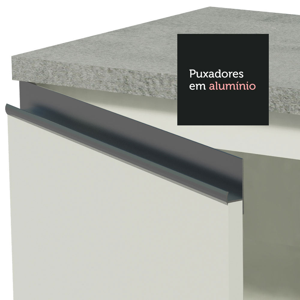 Cocina Integral 220cm Blanco/Blanco/Marrón Parma 02