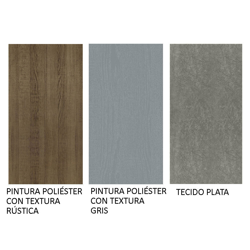 Juego de Comedor con Mesa con Encimera y 6 Sillas Marrón/Gris/Silver Renata