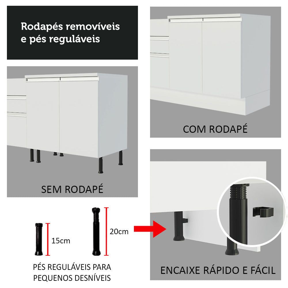 Cocina Integral 290cm Blanco Cristal 09