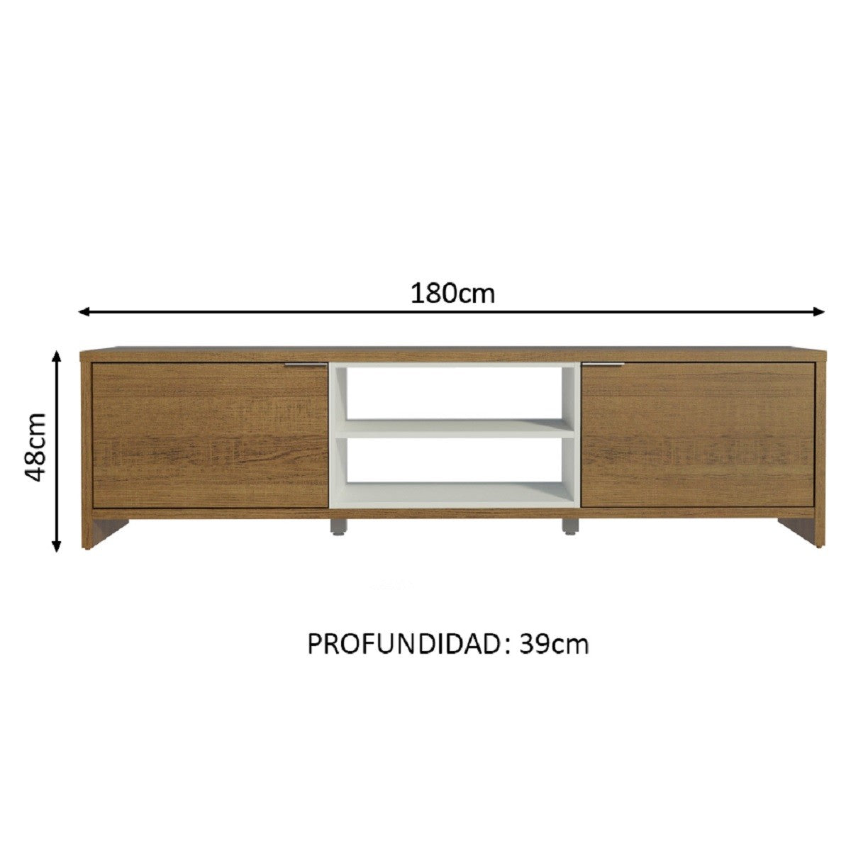 Mueble para TV Madesa Metz Hasta 75 Pulgadas Marrón