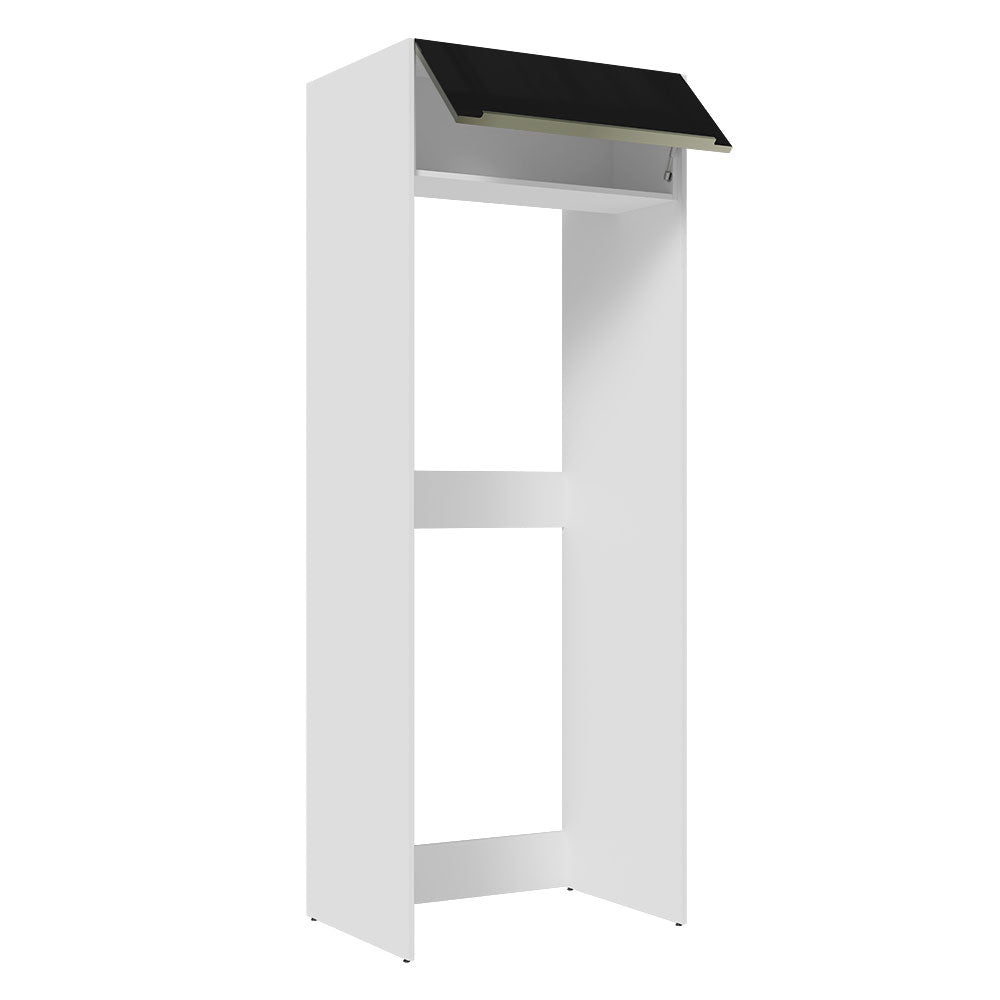 Mueble de Cocina para Refrigerador 1 Puerta Abatible Lux Blanco/Negro