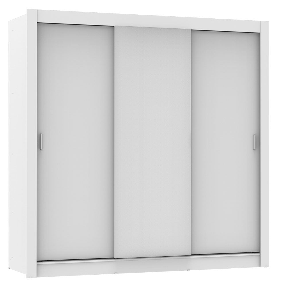 Ropero Doble Madesa Monaco 3 Puertas Corredizas - Blanco