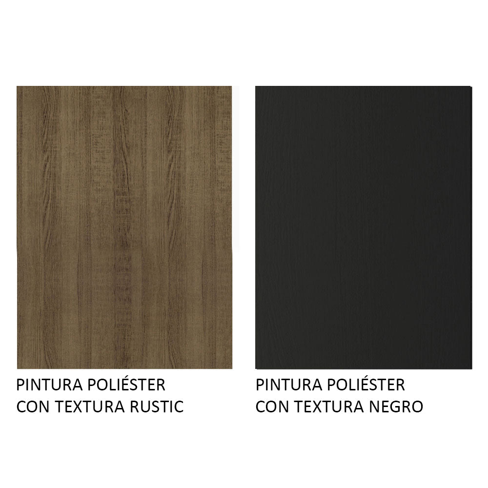 Cocina Integral Esquinera 513cm Marrón/Negro Emilly Big 02