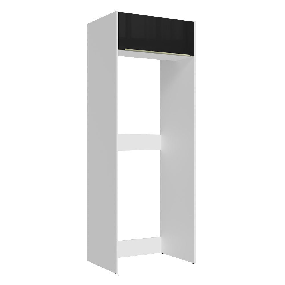 Mueble de Cocina para Refrigerador 1 Puerta Abatible Lux Blanco/Negro