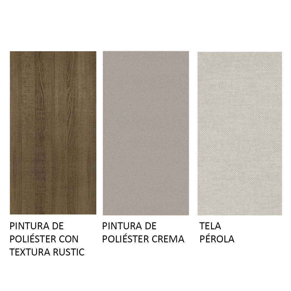 Juego de Comedor Madesa Lousiana Con 6 Sillas Marrón/Creme