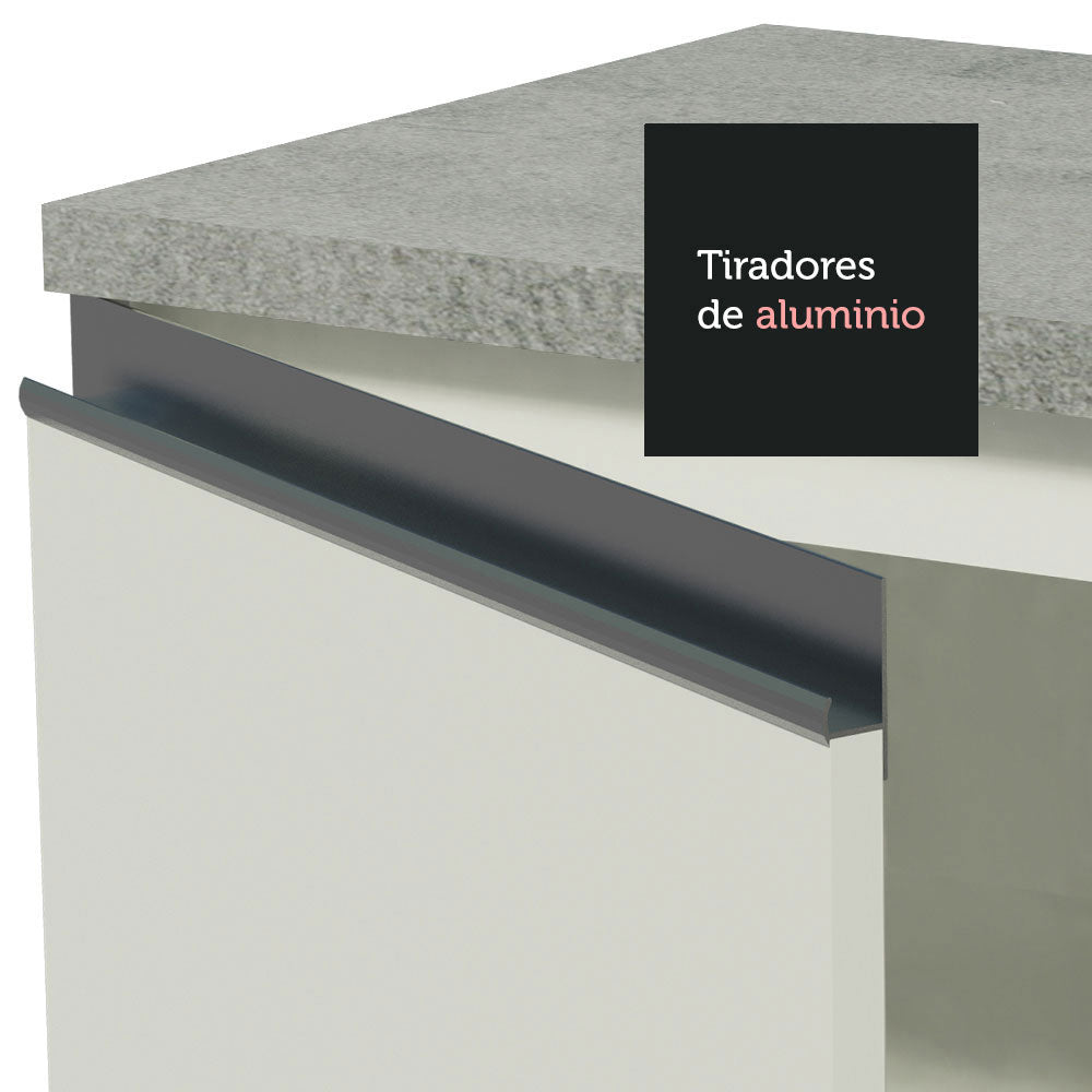 Mueble de Cocina Glamy 120 cm - Mostrador para Lavadero con Encimera
