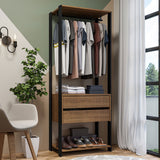 Clóset Modular Valencia 2 Cajones 70cm Marrón/Negro