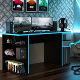 Escritorio Gamer Madesa Para PC y Consola Negro/Azul