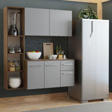Cocina Integral 120cm Marrón/Gris Easy