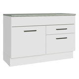 Mueble de Cocina para Fregadero 120 cm 1 Puerta y 2 Cajones (Con Tablero) Blanco Agata Madesa