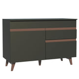 Mueble de Cocina para Lavadero 2 Puertas y 1 Cajón Negro Reims