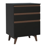 Gabinete Bajo Reims 60 cm 3 Cajones Negro