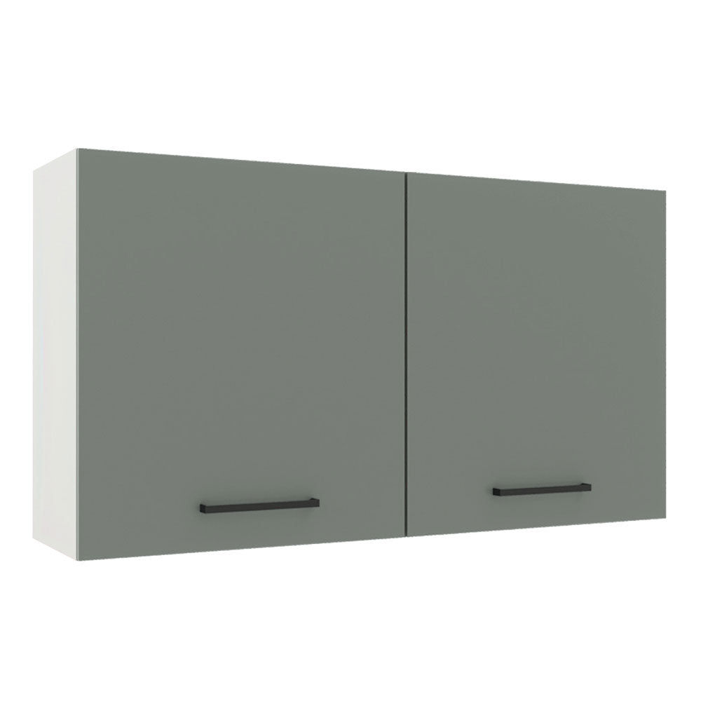 Gabinete Superior 120 cm 2 Puertas Agata Blanco/Gris