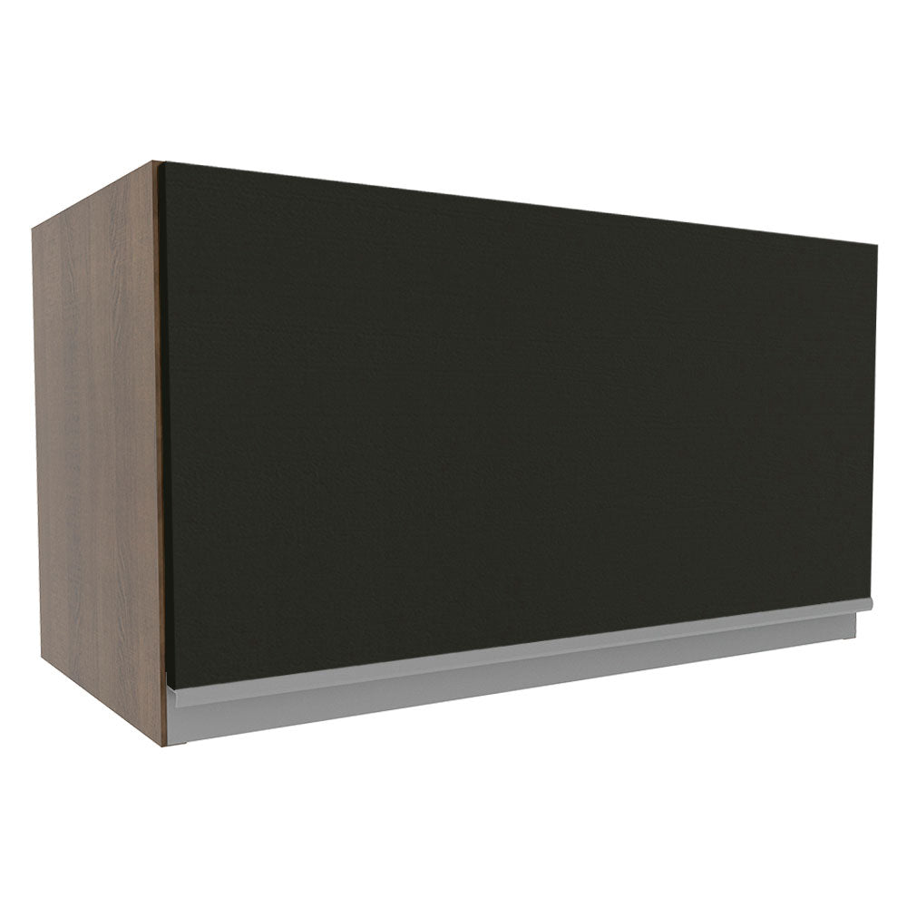 Gabinete Superior 60 cm 1 Puerta Abatible Glamy Marrón/Negro