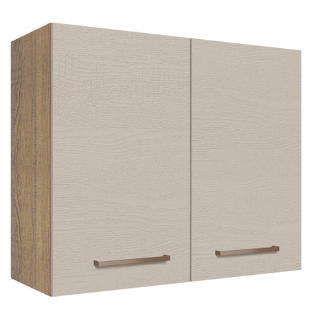 Alacena 80 cm 2 Puertas Marrón/Crema Agata Madesa