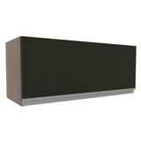 Gabinete Superior 80cm 1 Puerta Abatible Marrón/Negro Glamy