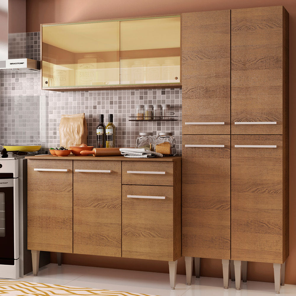 Cocina Compacta 169cm Marrón Emilly Voice 05