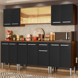 Cocina Integral 233cm Marrón/Negro Emilly Firte 03