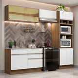 Cocina Integral 270cm Marrón/Blanco Glamy 12
