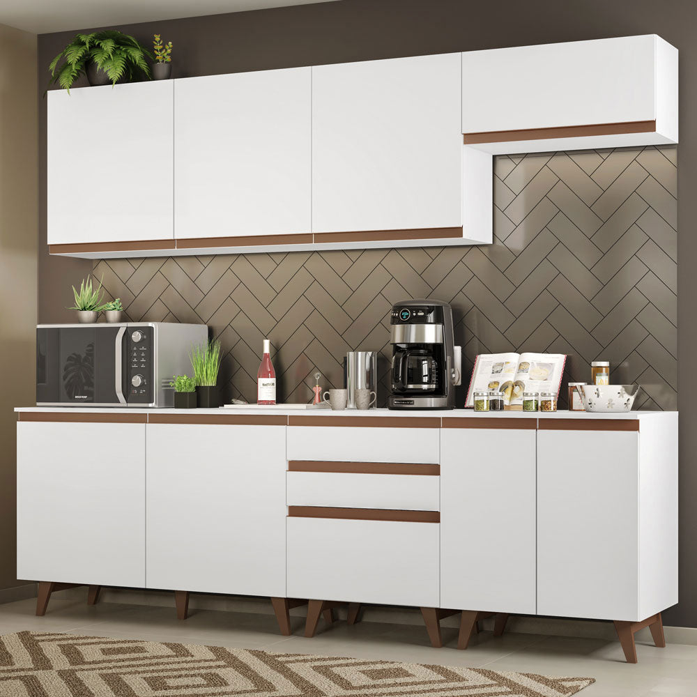 Cocina Integral 250cm Blanco Reims 01