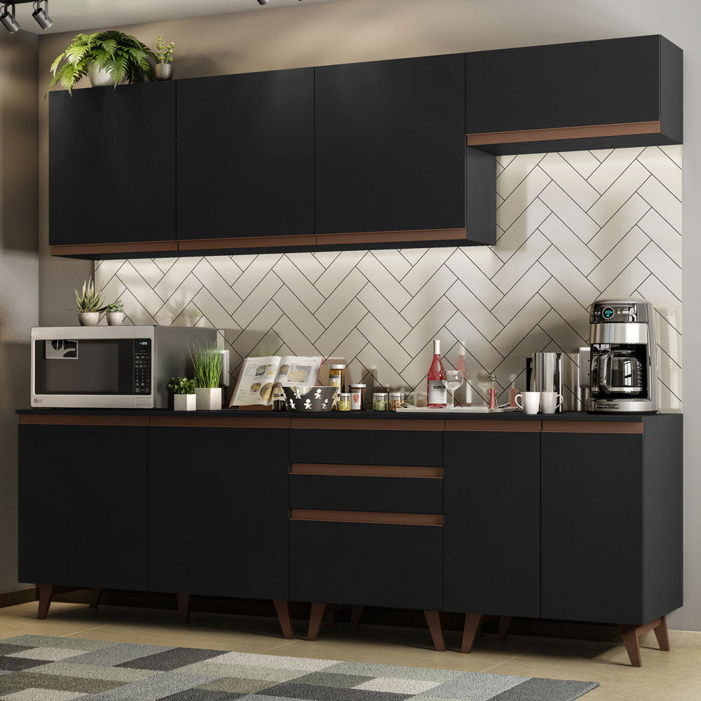 Cocina Integral 250cm Reims Negro 01