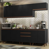 Cocina Integral 250cm Reims Negro 01