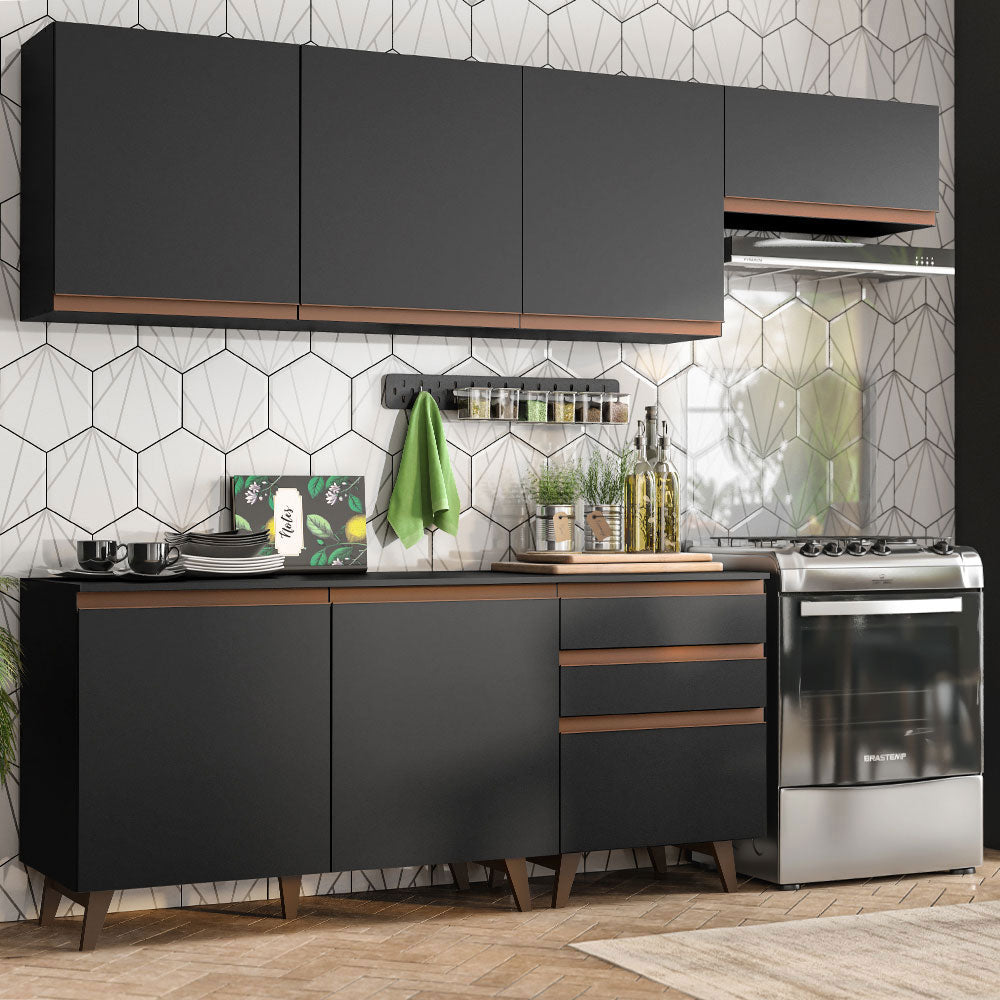 Cocina Integral 250cm Reims Negro 02