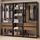 Clóset Modulado Valencia 4 Cajones 199cm Marrón/Negro 02
