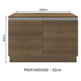 Mueble de Cocina para Fregadero Madesa Glamy 120 cm 2 Puertas (con Tablero) Marrón