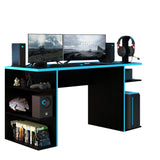 Escritorio Gamer Madesa Para PC y Consola Negro/Azul