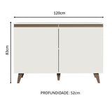 Mueble para Lavadero 120 cm 2 Puertas Blanco Reims