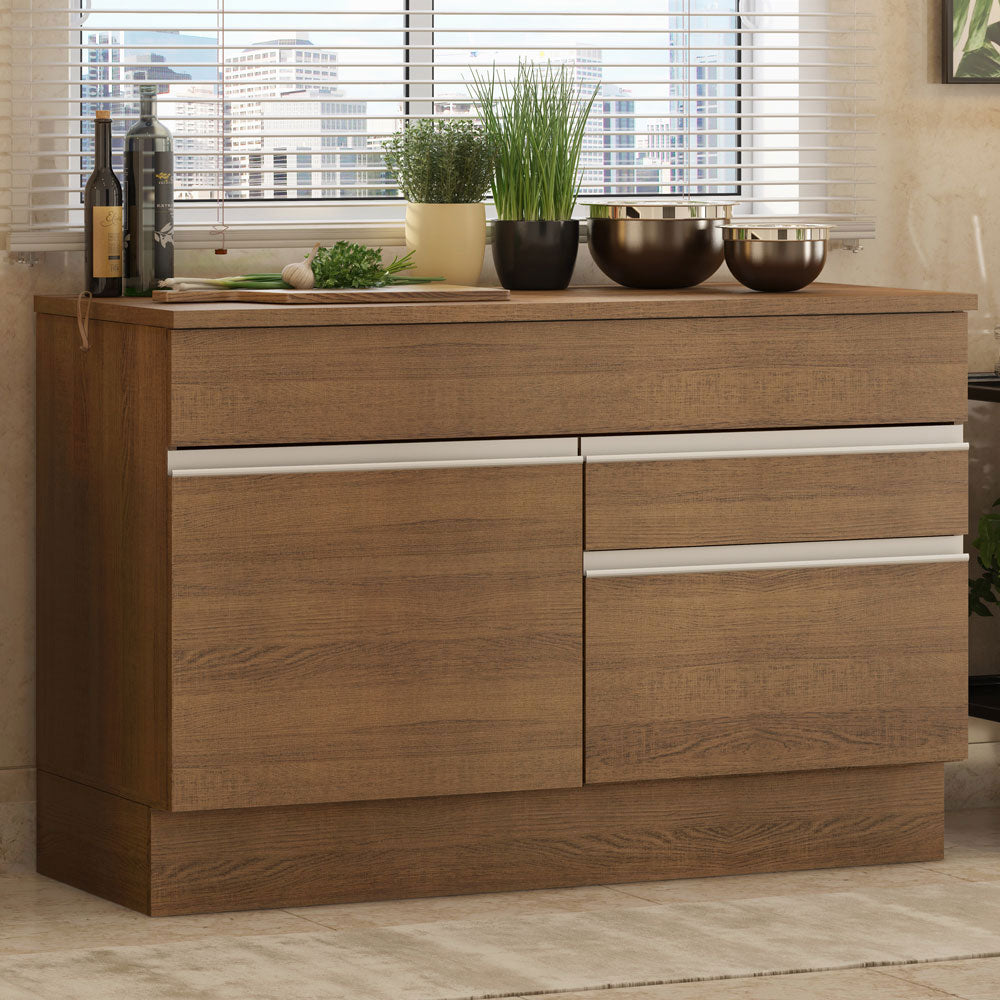 Mueble de Cocina Glamy 120 cm - Mostrador para Lavadero con Encimera