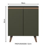 Gabinete Bajo 70 cm 2 Puertas Reims Negro