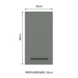 Gabinete Superior 35 cm 1 Puerta Agata Blanco/Gris