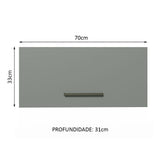 Gabinete Superior 70 cm 1 Puerta Abatible Agata Marrón/Gris