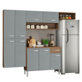 Cocina Integral 229cm Marrón/Gris Emilly Fit 03