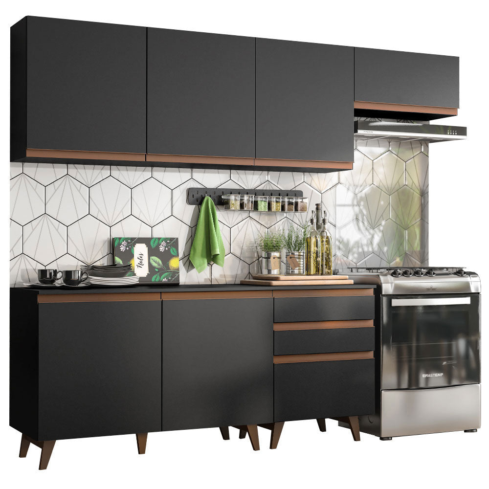 Cocina Integral 250cm Reims Negro 02