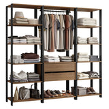 Clóset Modulado Valencia 2 Cajones 188cm Marrón/Negro 01